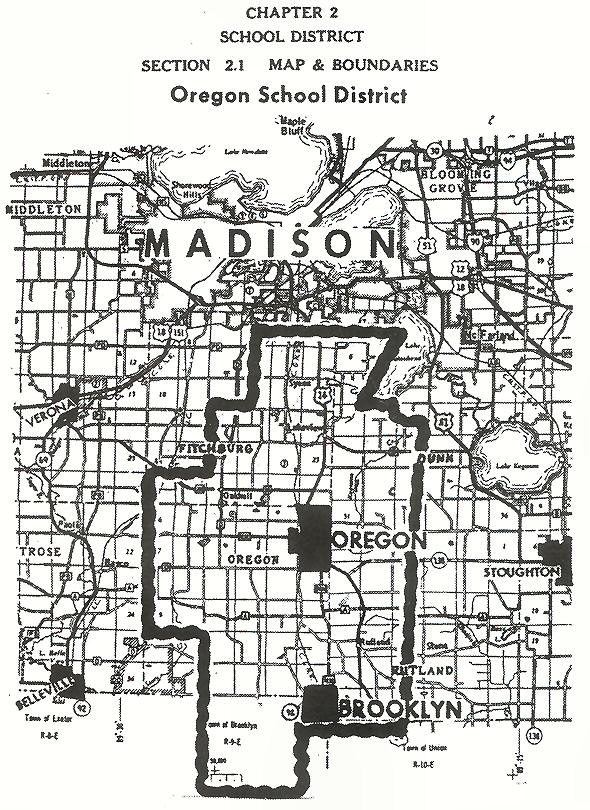 Enlarged Oregon School District Map